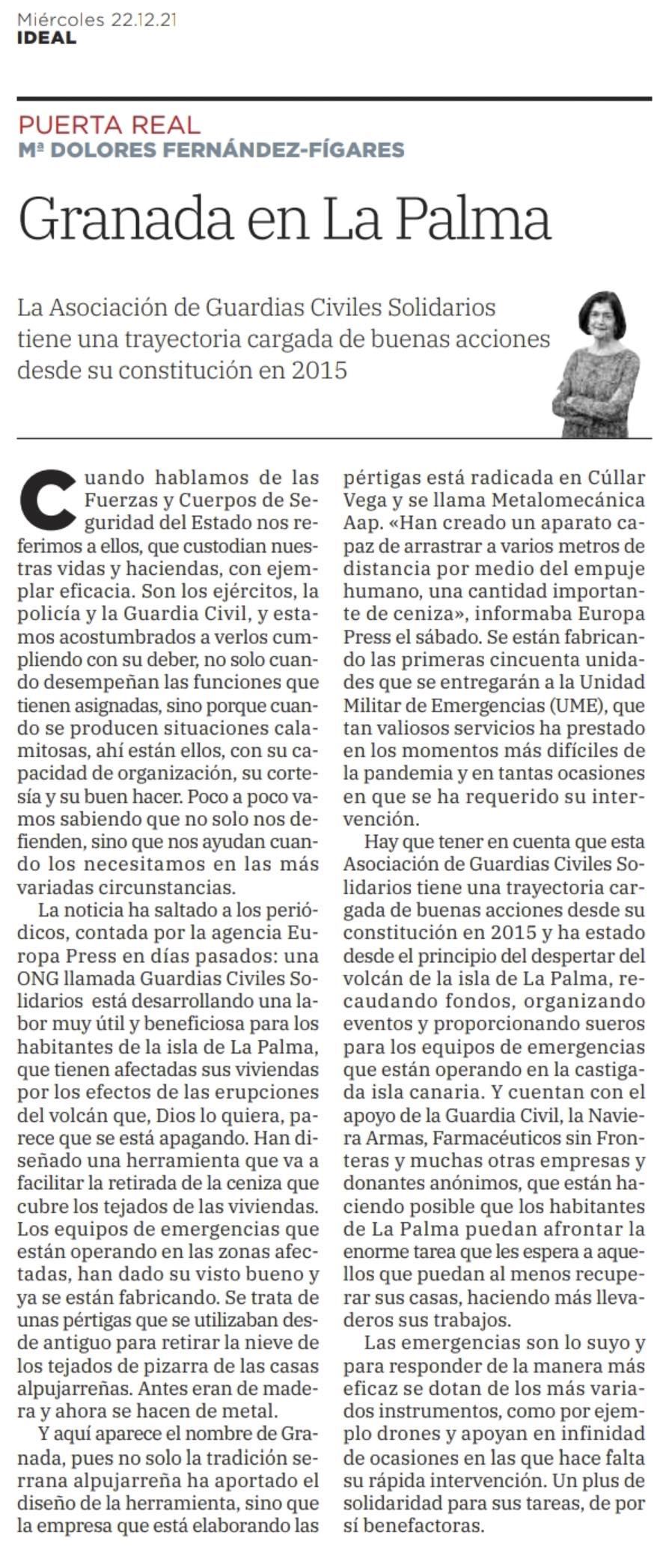 Artículo sobre el proyecto La Palma